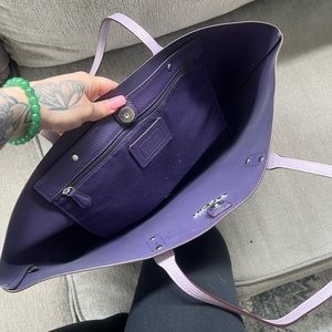 Purple coach bag